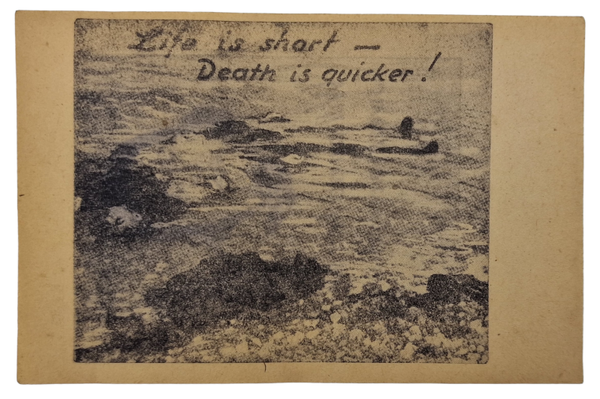 Original WW2 German Leaflet - AW 25 Life is short - Death is quicker (1944)