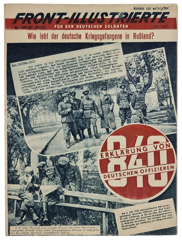 Original WW2 Russian Leaflet - Front Illustrierte für den Deutschen Soldaten, Nr. 20-21 (64-65), Juli (1943)