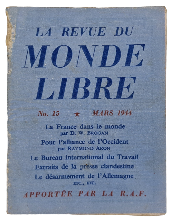 Original WW2 French Leaflet - F 41 La revue du Monde Libre No. 15 (1944)