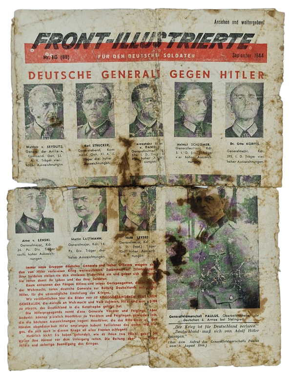Original WW2 Russian Leaflet - Front Illustrierte für den Deutschen Soldaten, Nr. 16 (89), September (1944)