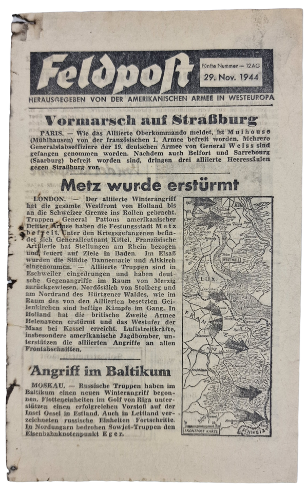 Original WW2 US Leaflet - Feldpost Nummer 5 (1944)