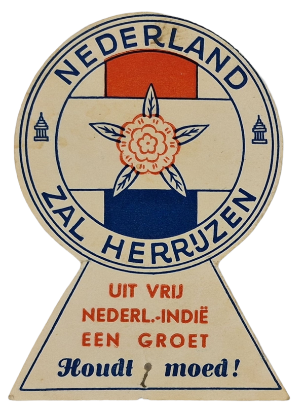 Original WW2 British Leaflet - Nederland zal Herrijzen, teabag label (1941)