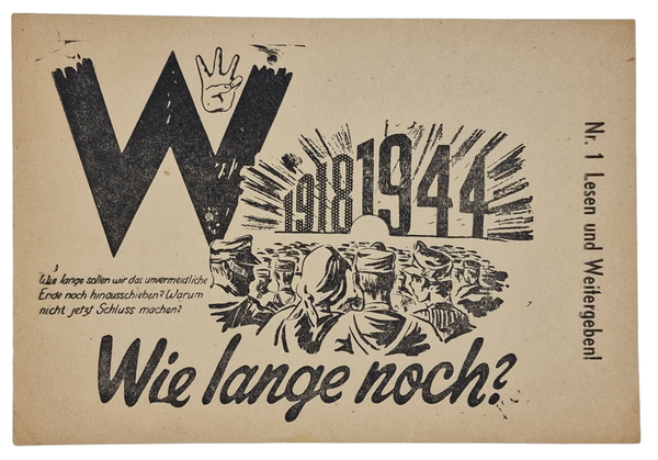Original WW2 British Leaflet - Wie lange noch? Nr. 1 (1944)