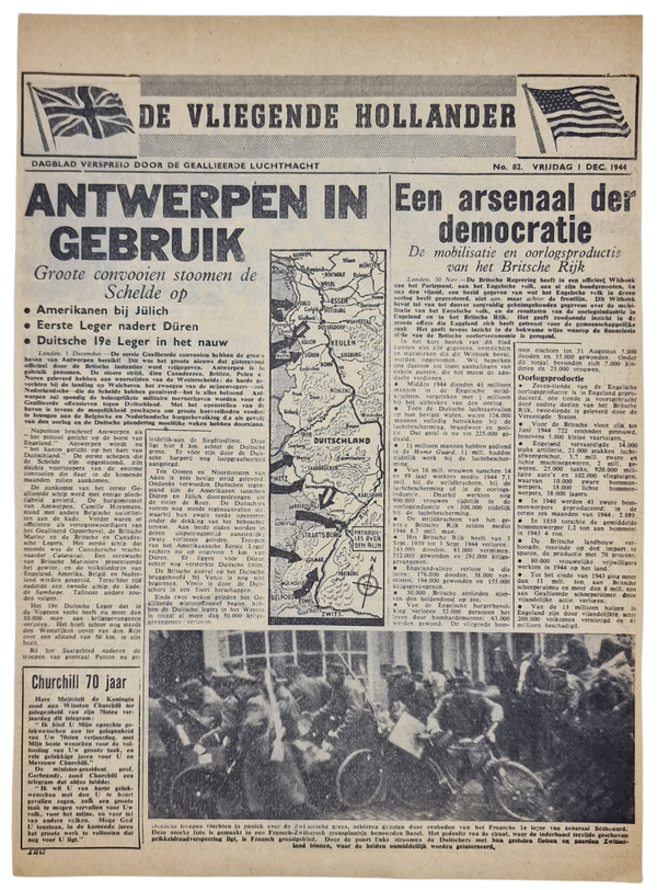 Original WW2 Dutch Leaflet - XH 67 De Vliegende Hollander No. 82, Antwerpen, Schelde (1944)