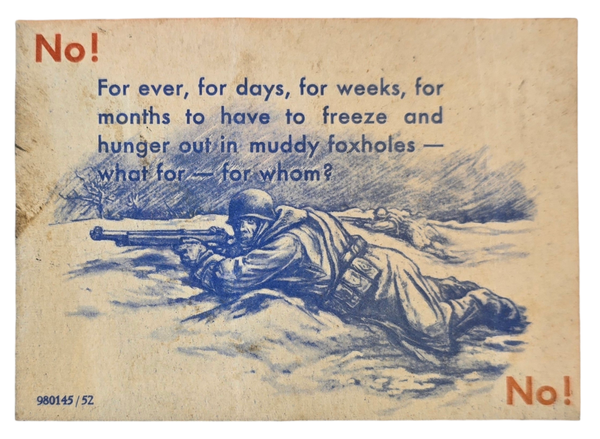 Original WW2 German Leaflet - 980145/52 No Travels No Evenings out (1945)