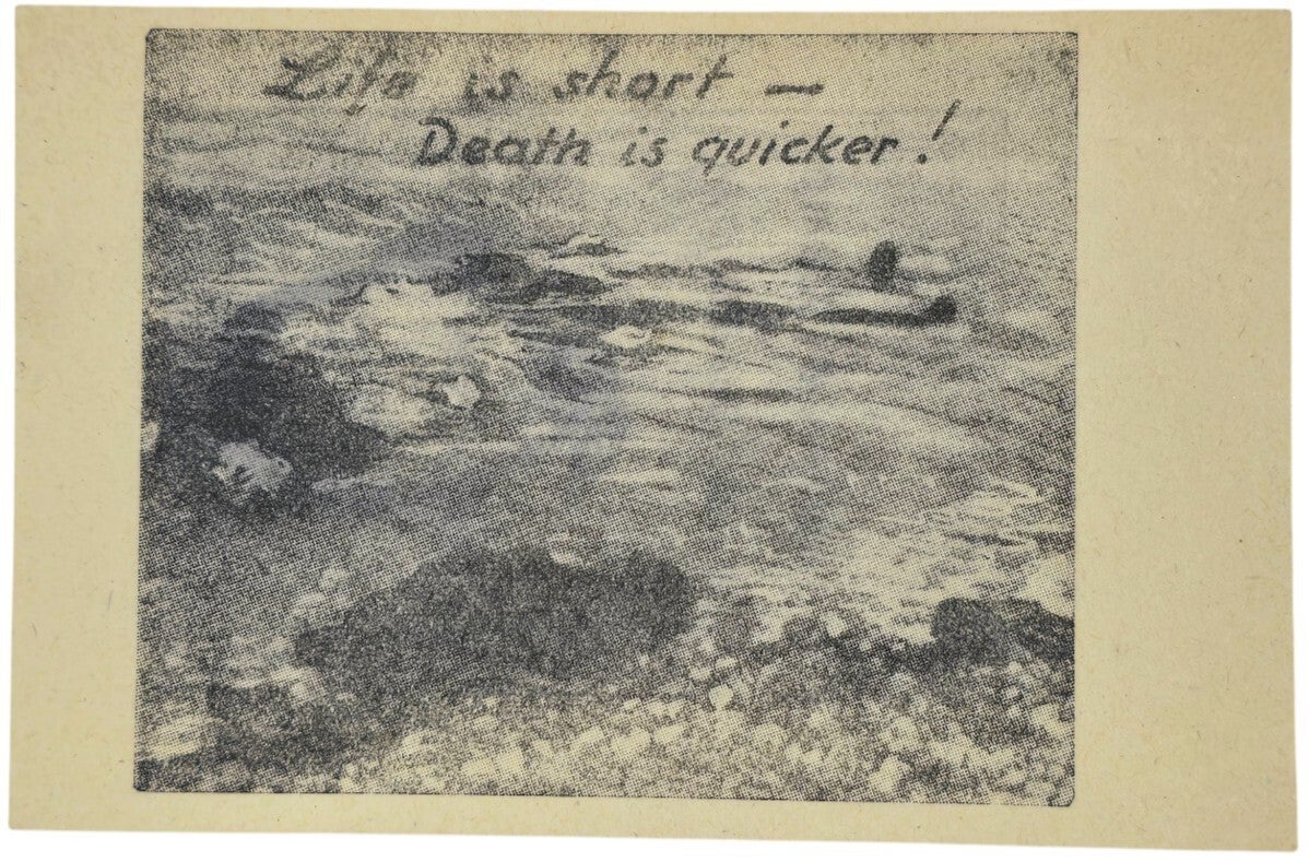 Original WW2 German Leaflet - AW 25 Life is short - Death is quicker (1944)
