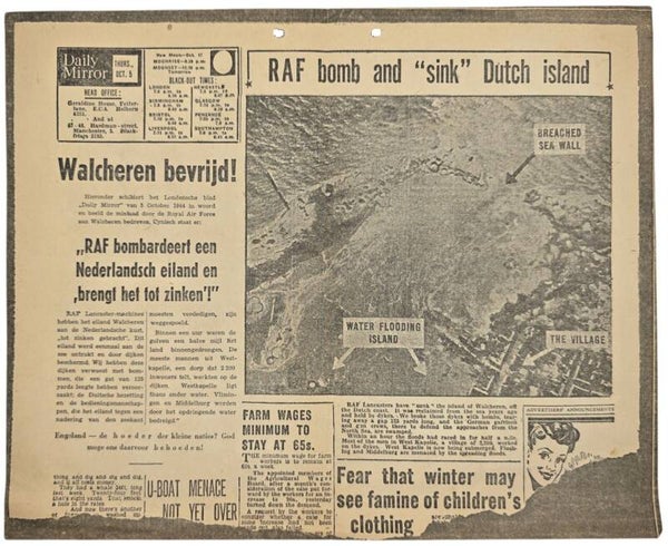 Original WW2 Dutch Leaflet - SK Skorpion Walcheren bevrijd! (1944)