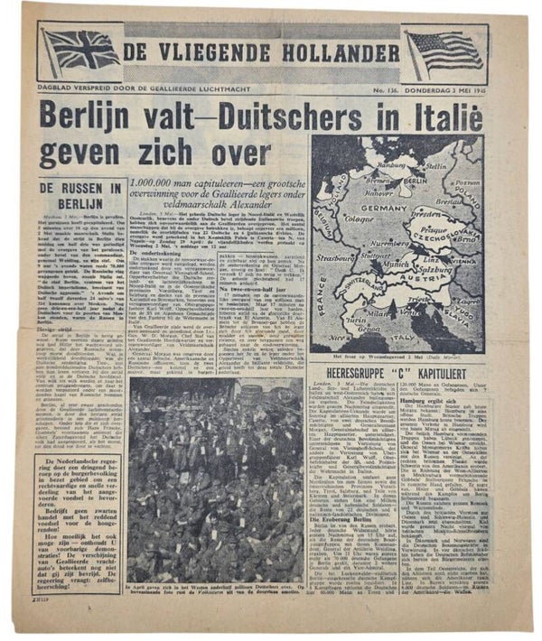 Original WW2 Dutch Leaflet - XH 119 De Vliegende Hollander No. 136 (1945)