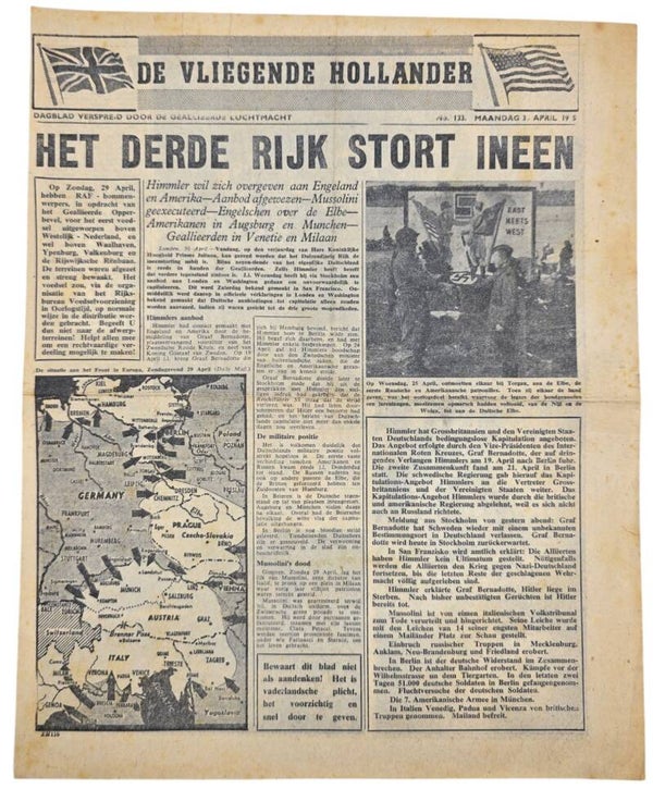 Original WW2 Dutch Leaflet - XH 116 De Vliegende Hollander No. 133 (1945)