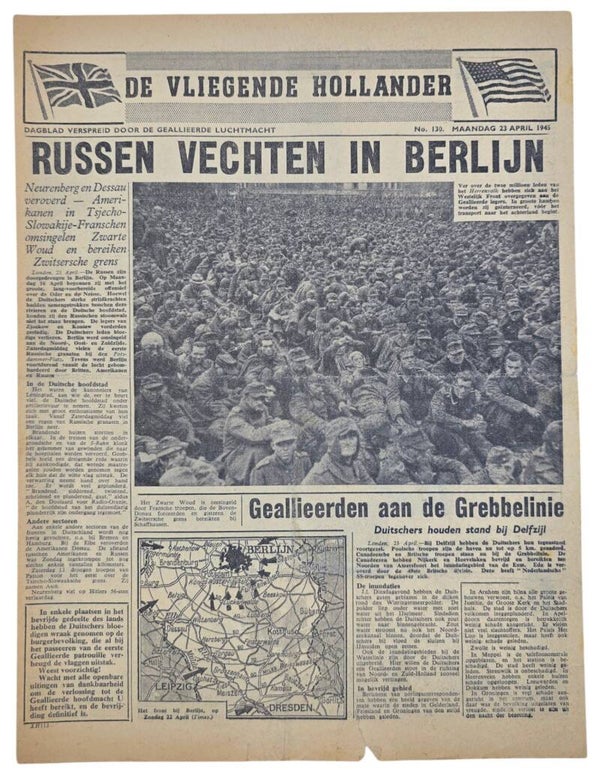 Original WW2 Dutch Leaflet - XH 113 De Vliegende Hollander No. 130, Delfzijl (1945)