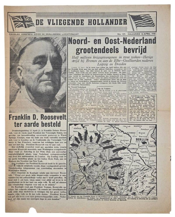 Original WW2 Dutch Leaflet - XH 111 De Vliegende Hollander No. 127 (1945)