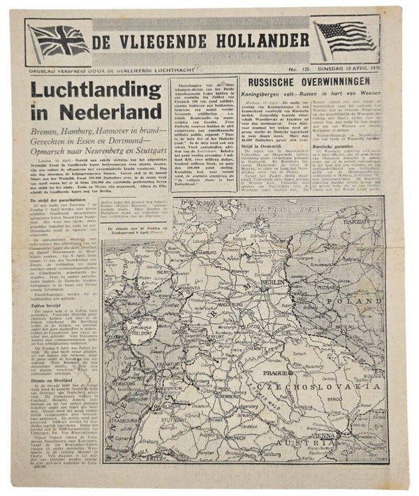 Original WW2 Dutch Leaflet - XH 109 De Vliegende Hollander No. 125 (1945)