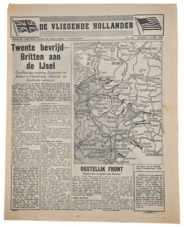 Original WW2 Dutch Leaflet - XH 108 De Vliegende Hollander No. 124, Twente (1945)