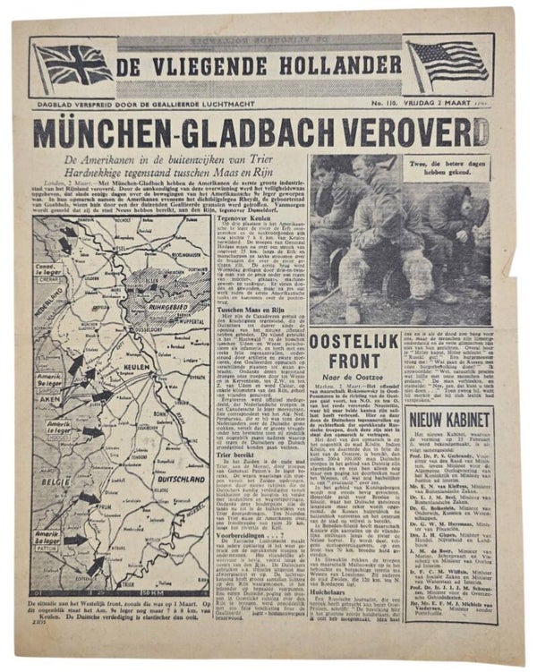 Original WW2 Dutch Leaflet - XH 95 De Vliegende Hollander No. 110, Gladbach (1945)