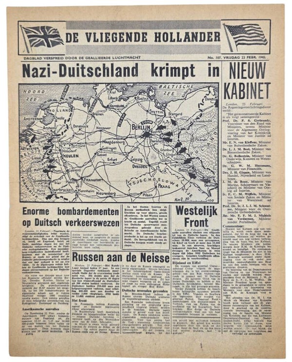 Original WW2 Dutch Leaflet - XH 92 De Vliegende Hollander No. 107 (1945)