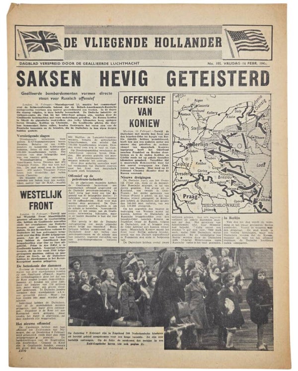 Original WW2 Dutch Leaflet - XH 90 De Vliegende Hollander No. 105 (1945)