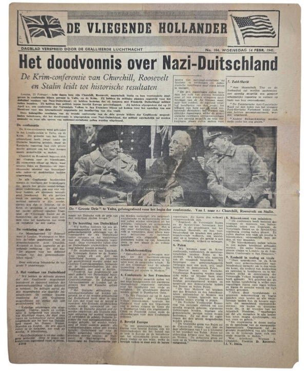 Original WW2 Dutch Leaflet - XH 89 De Vliegende Hollander No. 104 (1945)