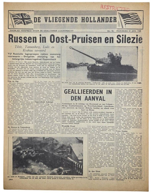 Original WW2 Dutch Leaflet - XH 81 De Vliegende Hollander No. 96 (1945)