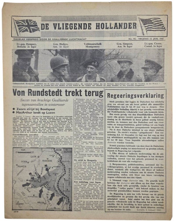 Original WW2 Dutch Leaflet - XH 78 De Vliegende Hollander No. 93 (1945)