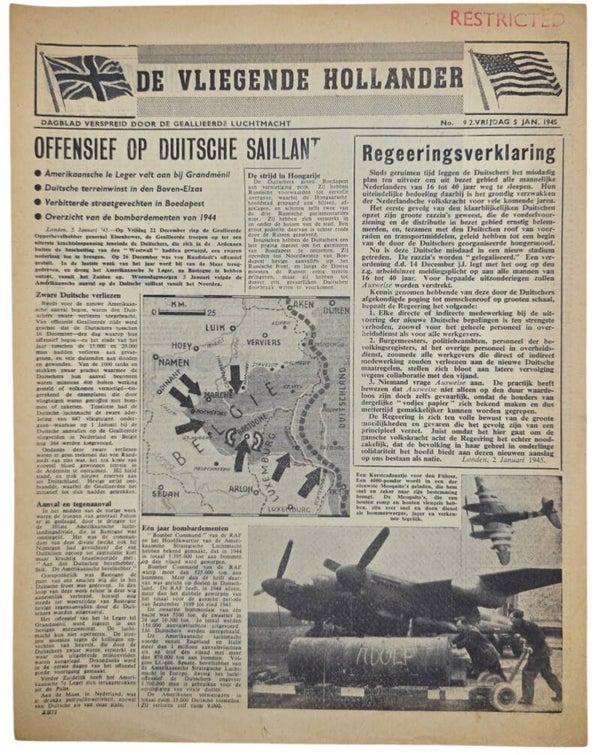 Original WW2 Dutch Leaflet - XH 76 De Vliegende Hollander No. 92, Not spread (1945)