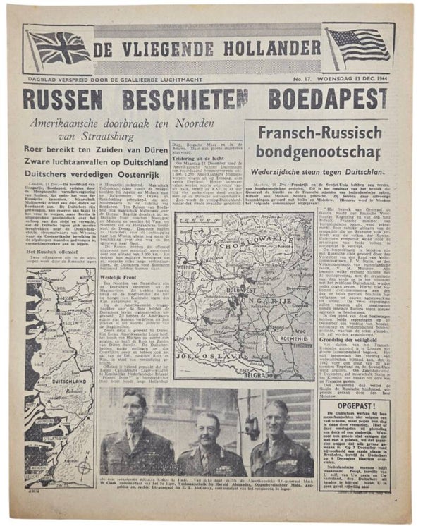 Original WW2 Dutch Leaflet - XH 72 De Vliegende Hollander No. 87, Budapest (1944)