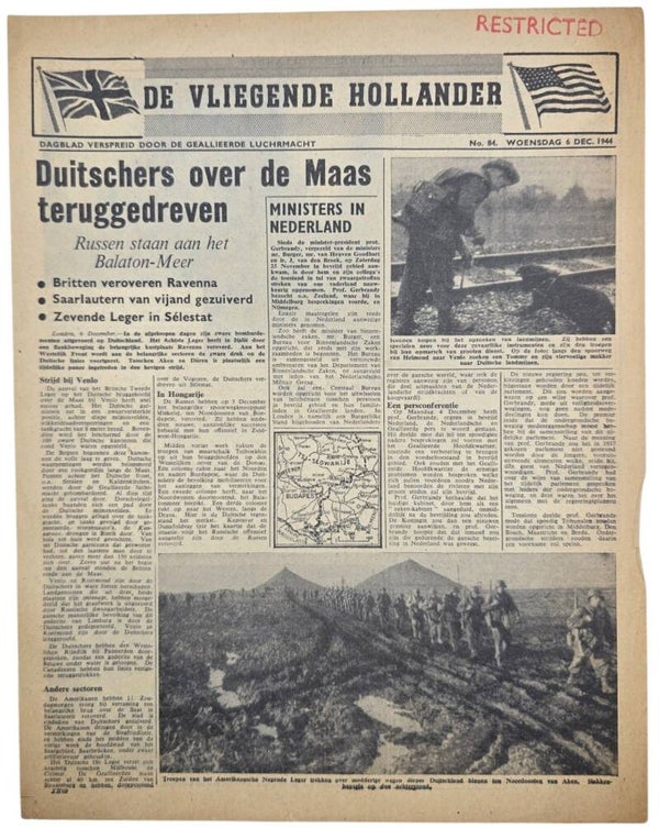 Original WW2 Dutch Leaflet - XH 69 De Vliegende Hollander No. 84, Maas (1944)