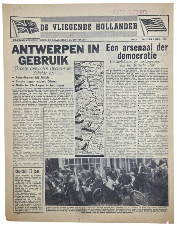 Original WW2 Dutch Leaflet - XH 67 De Vliegende Hollander No. 82, Antwerpen, Schelde (1944)