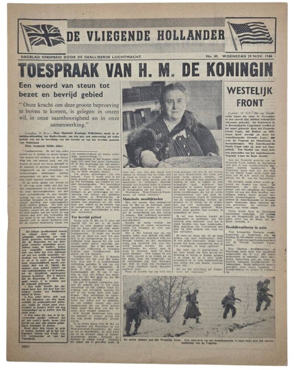 Original WW2 Dutch Leaflet - XH 65 De Vliegende Hollander No. 80 (1944)