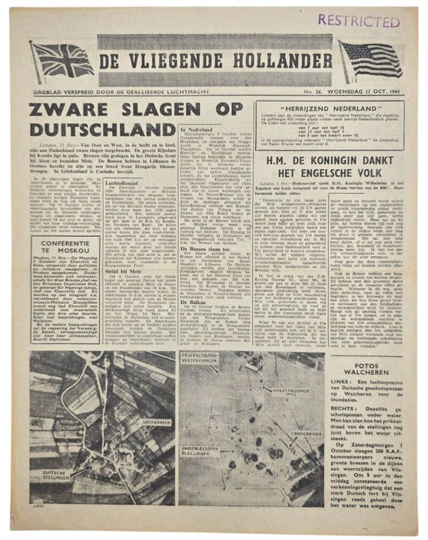 Original WW2 Dutch Leaflet - XH 42 De Vliegende Hollander No. 56 (1944)