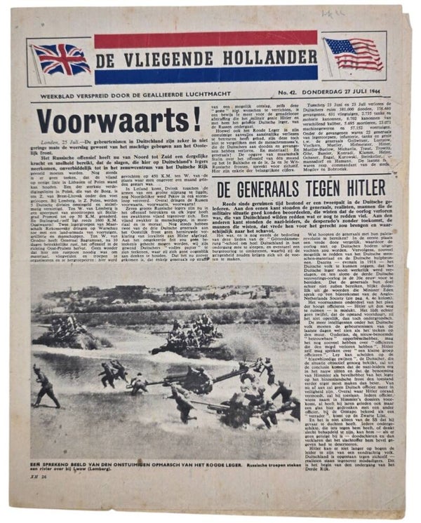 Original WW2 Dutch Leaflet - XH 26 De Vliegende Hollander No. 42, Normandy, Operation Overlord (1944)