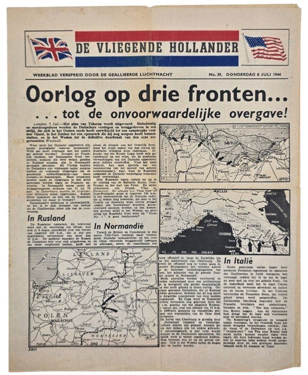 Original WW2 Dutch Leaflet - XH 23 De Vliegende Hollander No. 39, Normandy, Operation Overlord (1944)