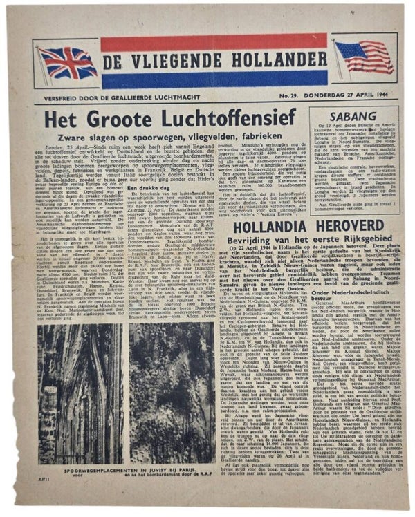 Original WW2 Dutch Leaflet - XH 11 De Vliegende Hollander No. 29 (1944)