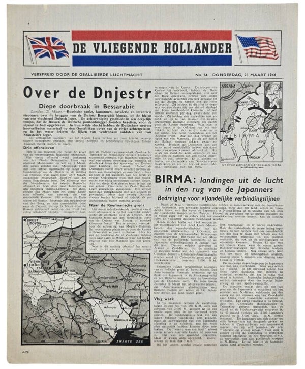 Original WW2 Dutch Leaflet - XH 6 De Vliegende Hollander No. 24 (1944)