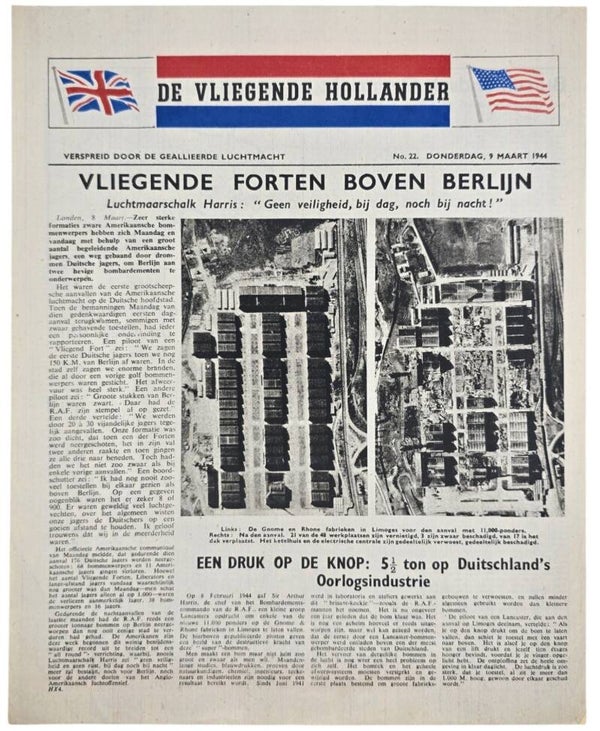 Original WW2 Dutch Leaflet - XH 4 De Vliegende Hollander No. 22 (1944)