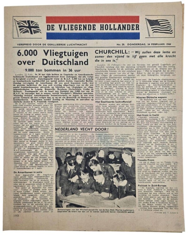 Original WW2 Dutch Leaflet - XH 2 De Vliegende Hollander No. 20 (1944)