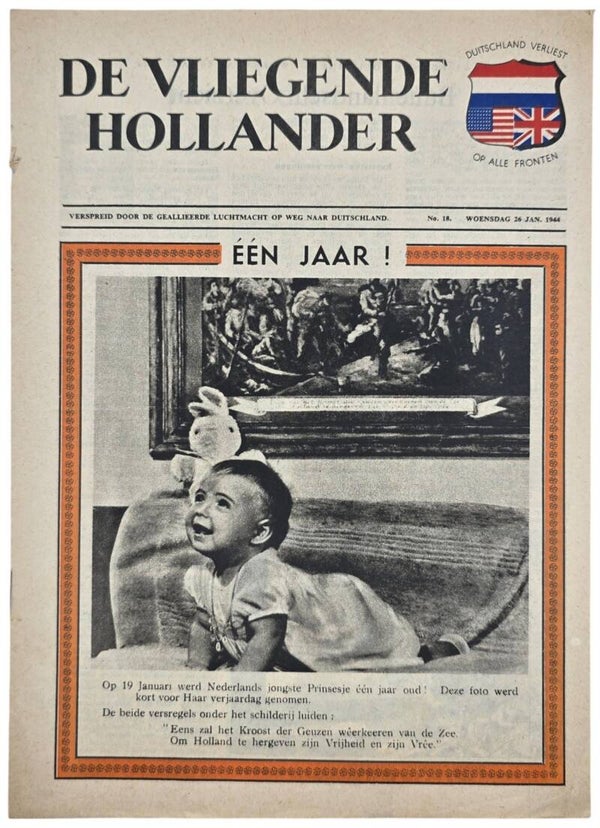 Original WW2 Dutch Leaflet - H 1 De Vliegende Hollander No. 18 (1944)