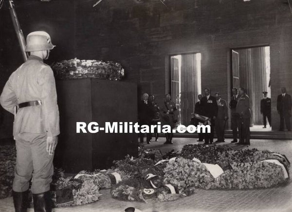 Original WW2 German Press Photo - Remembrance ceremony for British ''Frontkämpfer'', Berlin (1935)