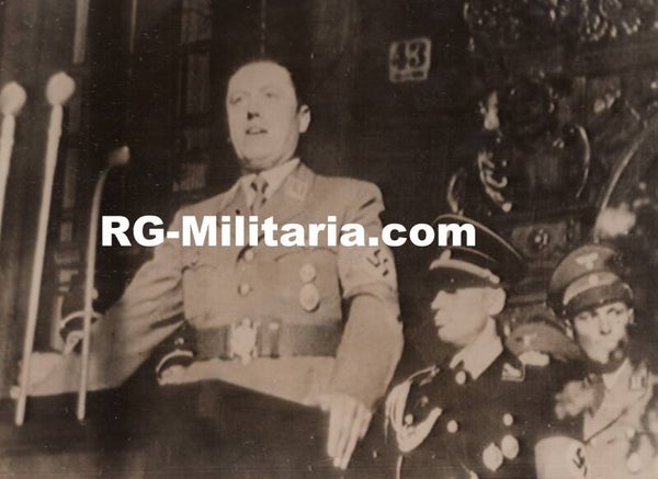 Original WW2 French Press Photo - Gauleiter Danzig, Albert Forster speech about Anti-Polonism (1939)