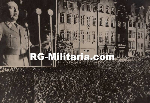 Original WW2 French Press Photo - Gauleiter Danzig, Albert Forster speech about Anti-Polonism (1939)