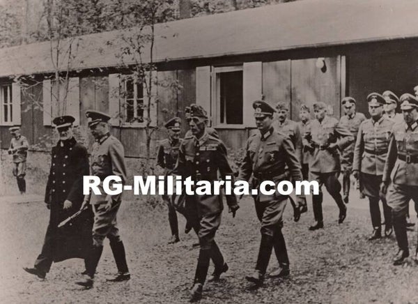 Original WW2 French Press Photo - Hungarian president Miklós Horthy visits Feldmarschall Von Brauchitsch