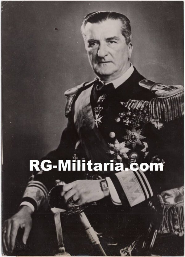 Original WW2 French Press Photo - Portrait Hungarian president Miklós Horthy (1943)