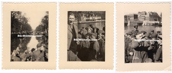 Original WW2 German Photo - German soldiers visiting Amsterdam, Holland