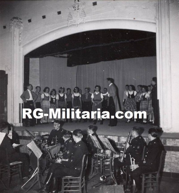Original WW2 Flemish Waffen SS Press Photo - Concert VNV Fabriekswacht