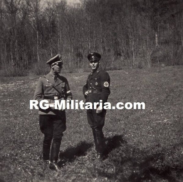 Original WW2 German photo - Waffen SS & Hitlerjugend uniforms
