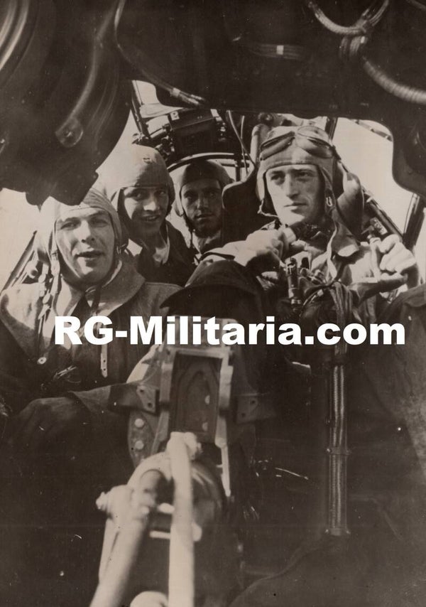 Original WW2 German Press photo - Luftwaffe pilots inside a Junckers JU 88
