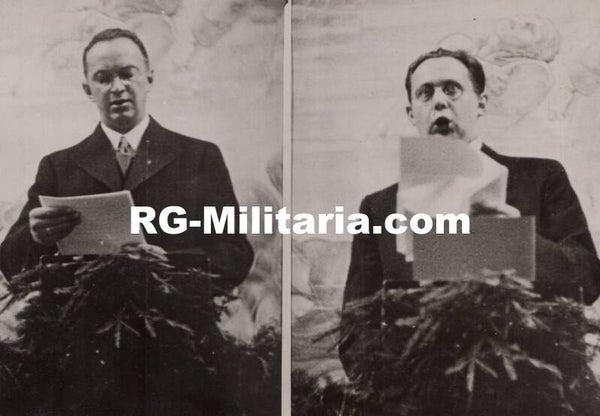 Original WW2 French Press Photo - Konrad Heinlein speaking (1938)