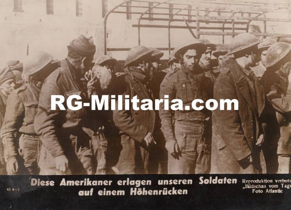 Original WW2 German Press Photo - Captured POW British and US soldiers