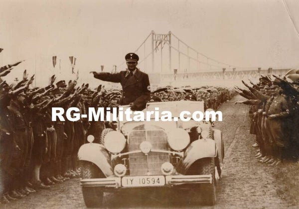 Original WW2 French Press Photo - Rudolf Hess in his car (1936)