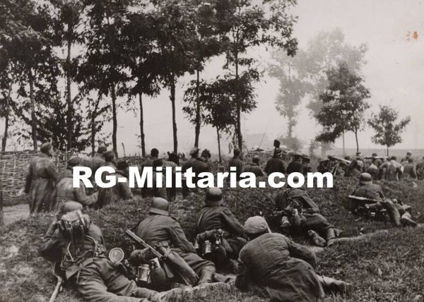 Original WW2 German Press Photo - German soldiers on the Kyiv front, Ukraine (1941)
