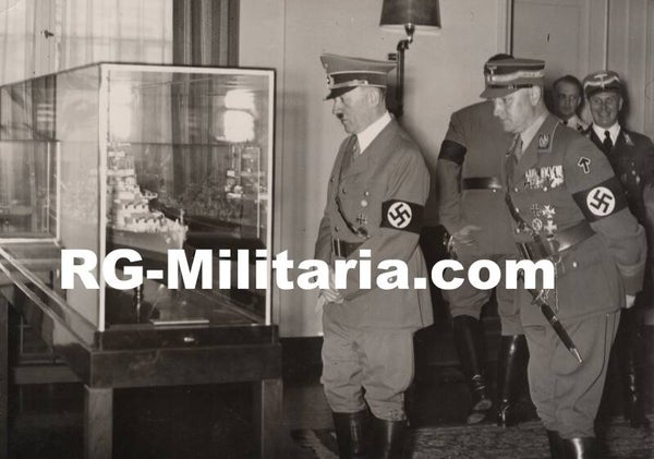 Original WW2 German Press Photo - Adolf Hitler with SA-Stabschef Viktor Lutze (1938)